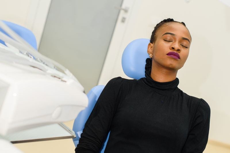 an image of a dental patient under sedation.